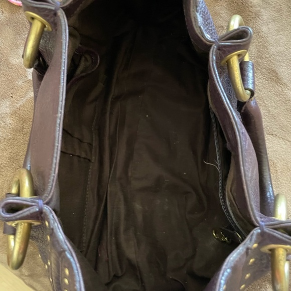 Kenneth Cole Purple Thick
Pebble Leather Studs Satchel Handbag
Purse PRE-OWNED - Picture 11 of 11